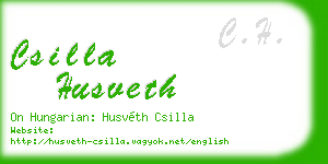 csilla husveth business card